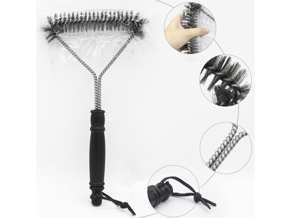 AJ Stainless Steel BBQ Cleaning Brush 30x14cm – view 5