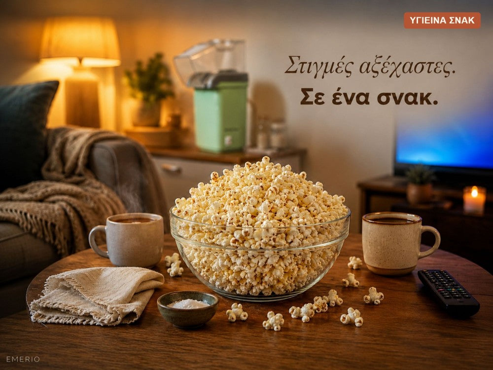 Emerio Popcorn Maker 1200W – Hot-Air Popcorn Machine for Healthy Snacks, Green – view 5