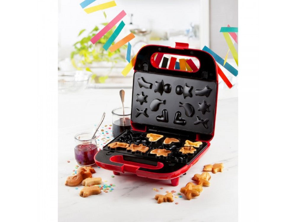 DOMO Snack Party 5-in-1 – Toaster / Snack Maker, 5 Removable Plates, PFAS-free, Red – view 5