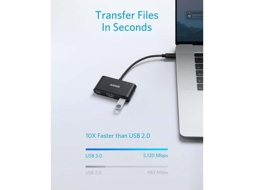 Anker PowerExpand 3-in-1 USB-C Data Hub – HDMI 4K + USB 3.0 + 100W PD Charging, A8339HA1 – view 5