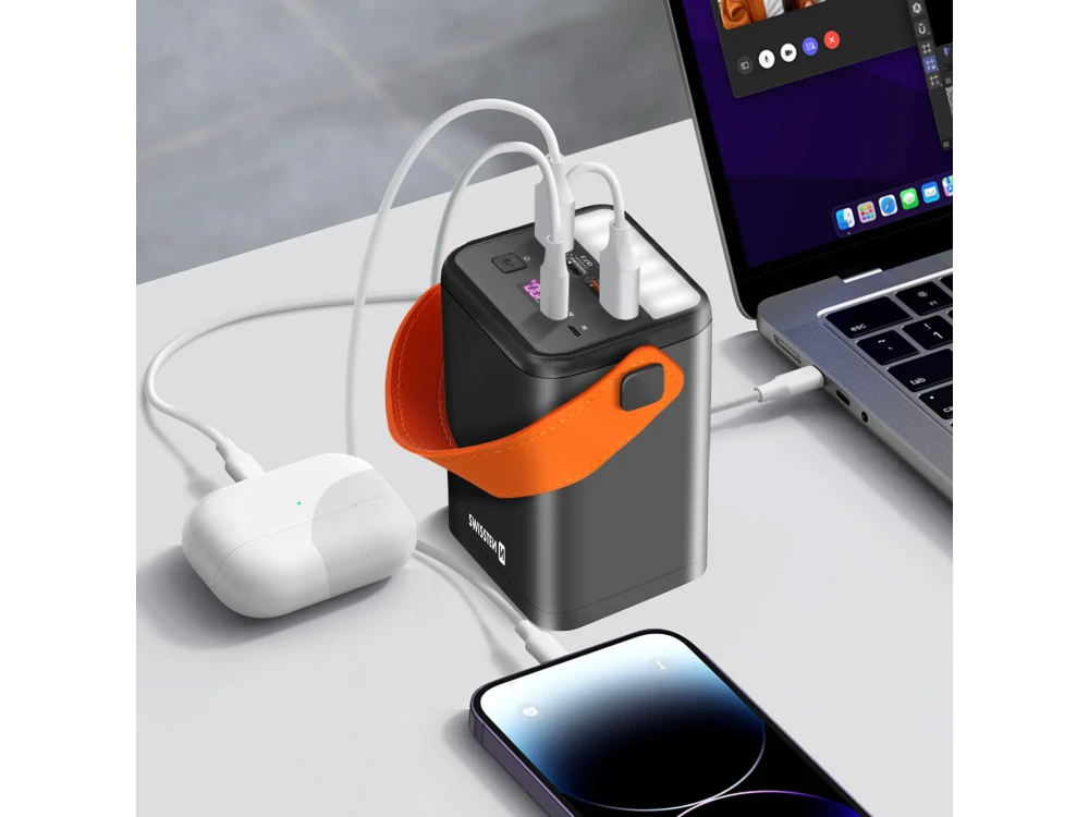 Swissten Power Line 60000 Power Bank 60000mAh 65W PD + QC3.0 + SCP – LCD Display, LED Flashlight – view 5