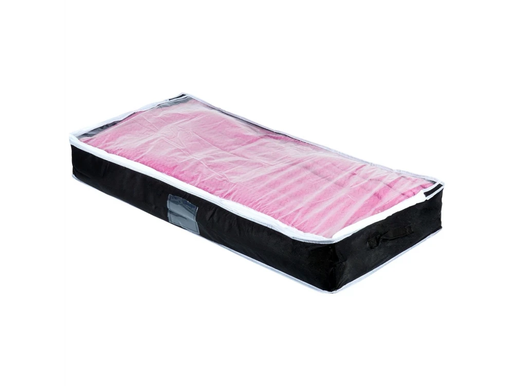 Vilde Fabric Storage Bag 67L 100×45×15 cm with Window – Black Polyester for Duvets & Bedding – view 5