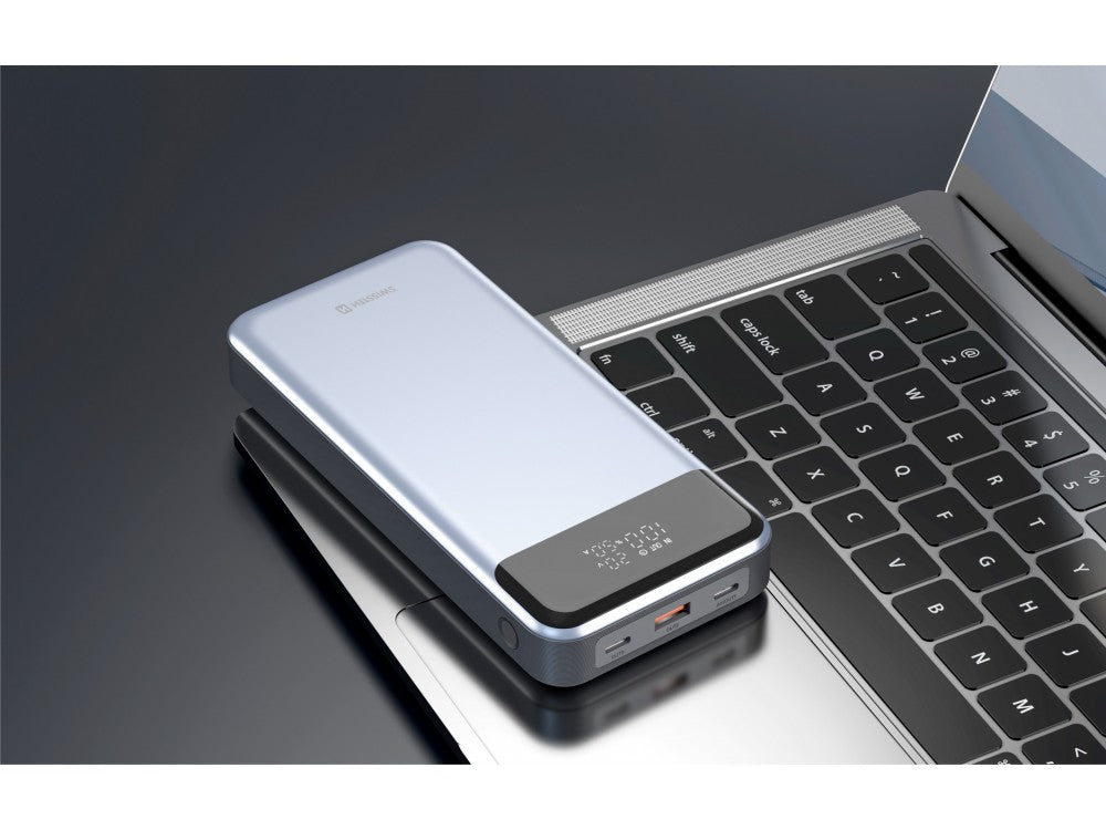 Swissten Power Bank 30000mAh 133W – USB-C PD 100W + USB-C PD 33W + USB-A QC 22.5W, Grey – view 5