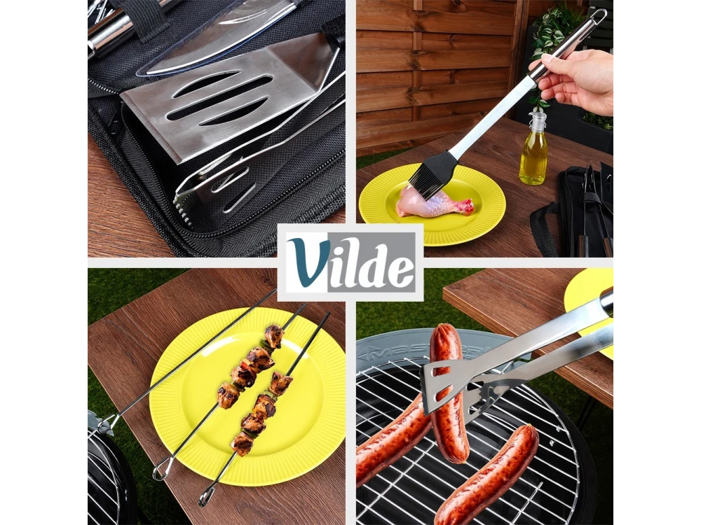 Vilde BBQ Tool Set 10pcs – Stainless Steel, Carry Case Included – view 5