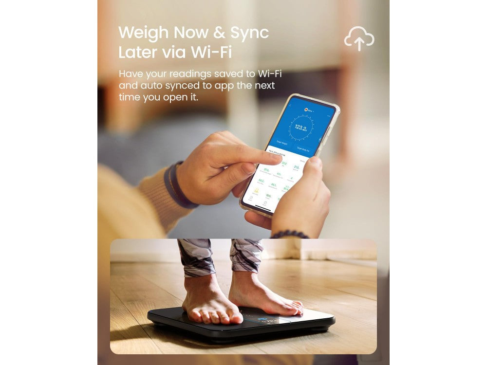 RENPHO Elis Nova Smart Scale – 18 Body Measurements, WiFi, Rechargeable, TFT LCD, Black – view 5