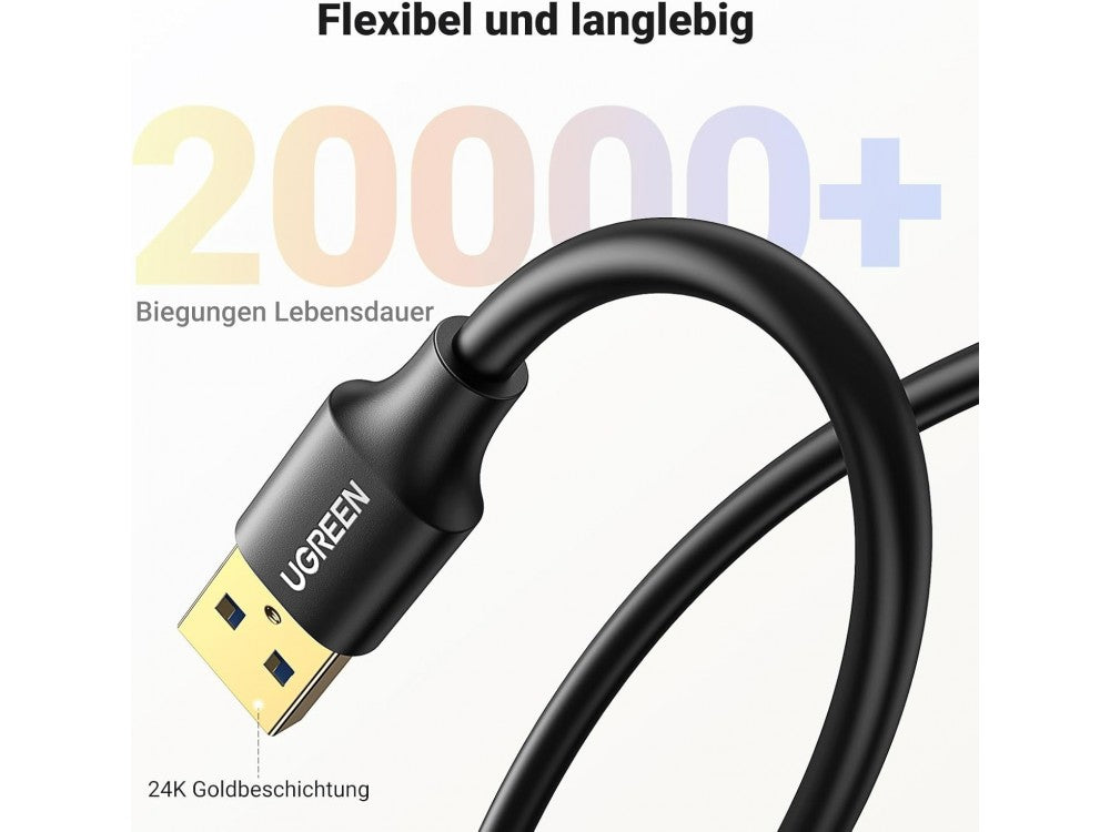 Ugreen USB 3.0 Extension Cable USB-A Male to Female 1.5m – Gold Plated, Black – view 5