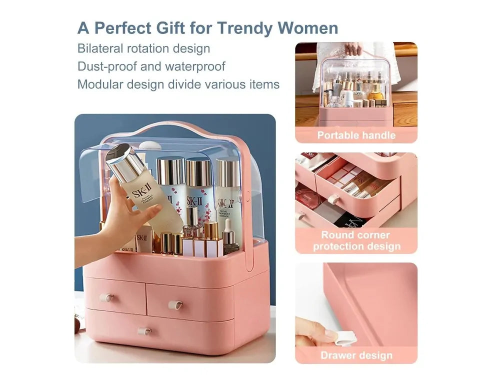 AJ Cosmetics & Jewelry Storage Organizer 34x26cm – Light Peach – view 5