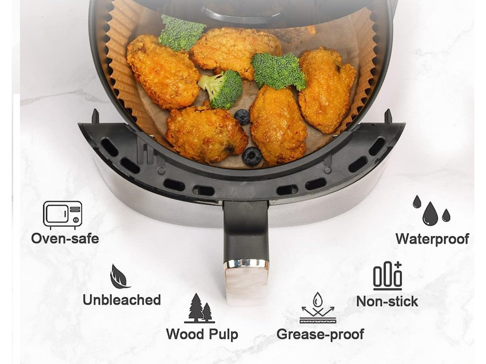AJ Air Fryer Disposable Paper Liners 20cm Round – Non-Stick, 100-Pack – view 5