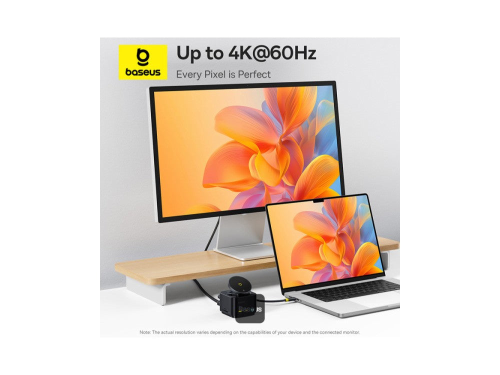 Baseus MagPro Series II 7-in-1 Hub – Qi2 15W MagSafe + PD 100W + 4K@60Hz HDMI + USB-C 10Gbps – view 6