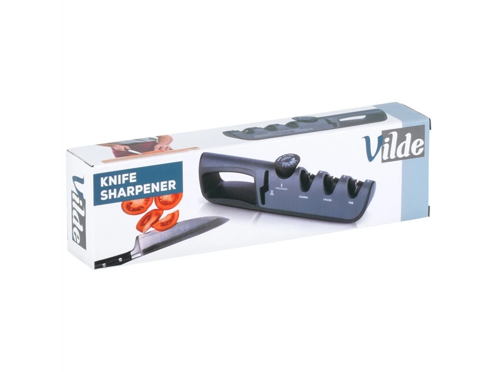 Vilde Premium Manual Knife Sharpener – 4-Stage, Non-Slip Base, Black – view 6