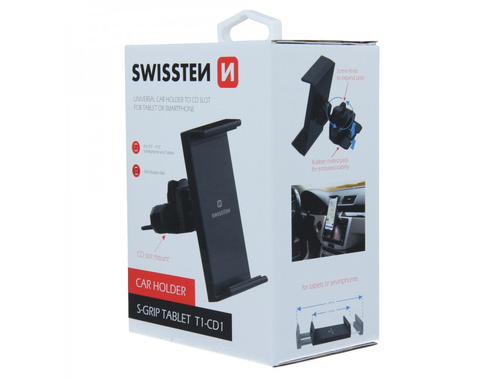 Swissten S-GRIP T1-CD1 Car CD Slot Phone & Tablet Holder – Adjustable, Black – view 6