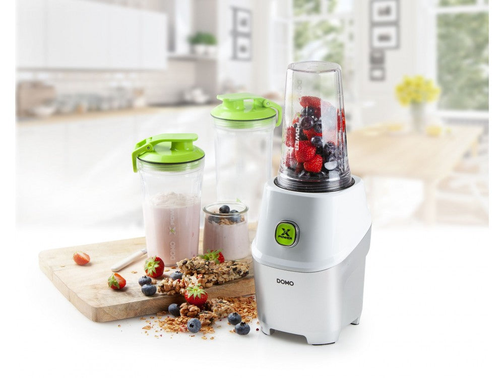 DOMO Xpower Blender DO700BL – 1000W Smoothie Blender, 3 BPA-Free Bottles (2x530+710ml), Recipe Book – view 6