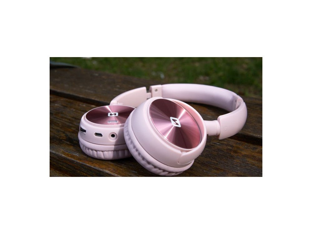 Swissten Trix Bluetooth Headphones with FM Radio & microSD – Pink – view 6