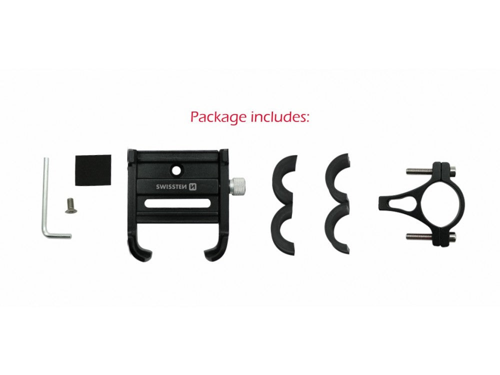 Swissten BM1 Bike Phone Mount – Aluminium, 4-7" Phones, 31.8mm Handlebar – view 6