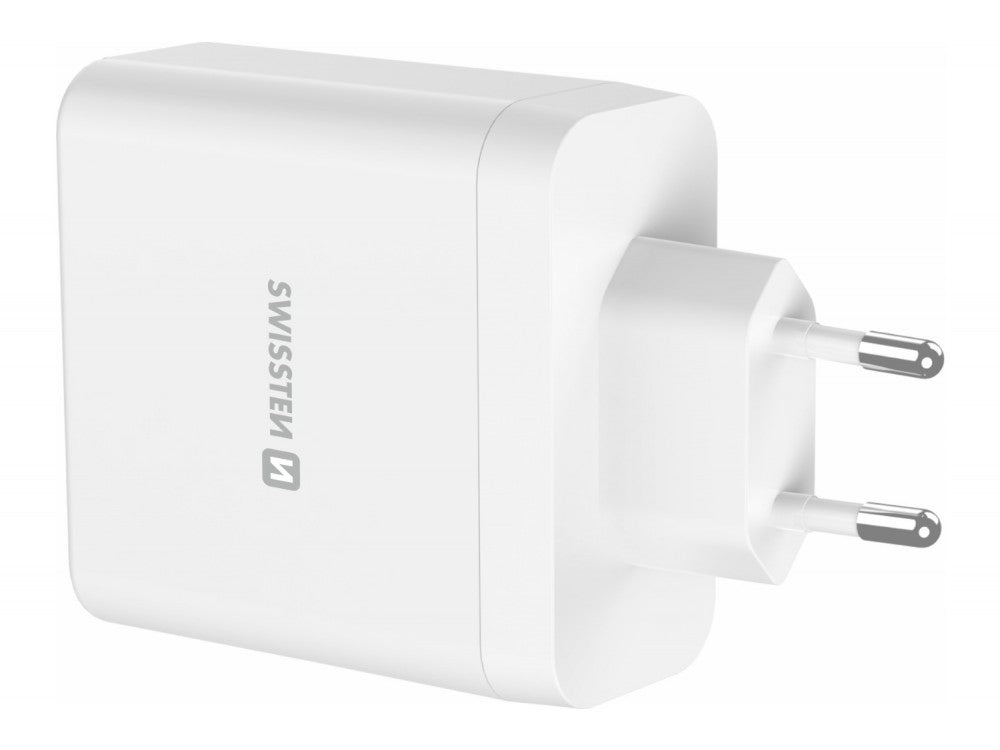 Swissten Core 100W GaN Wall Charger – 3× USB-C + USB-A, PD/PPS/AVS, White – view 6