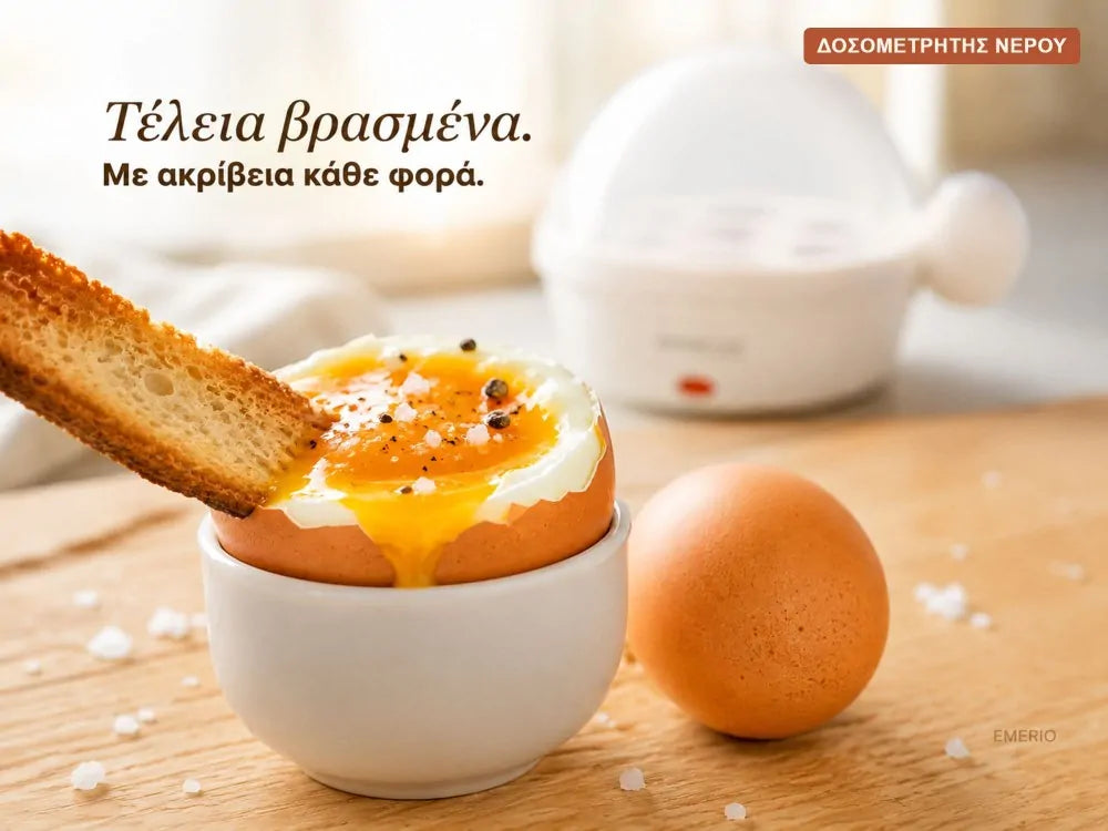 Emerio Egg Boiler 350W for 7 Eggs with Audio Alert and Auto Shut-Off – White – view 6