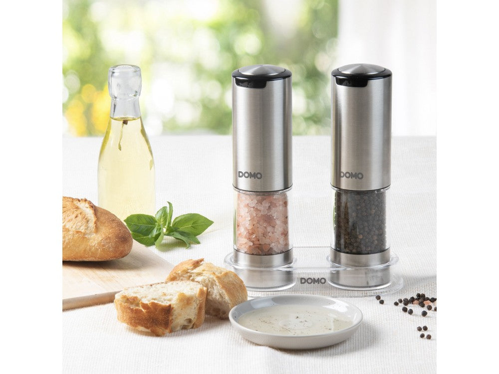 DOMO Electric Salt & Pepper Mills Set – USB-C Rechargeable, LED Light, Stainless Steel – view 6