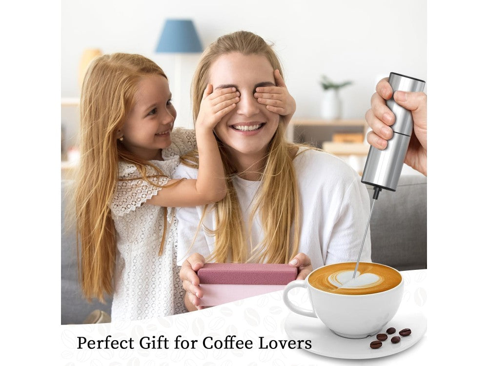 AJ Milk Frother & Hand Whisk – Battery-Powered, Stainless Steel – view 6