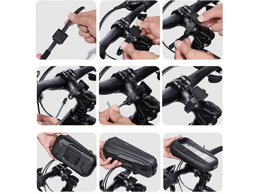 Swissten Bike Frame Bag – Smartphone Window, Waterproof Cover – view 6