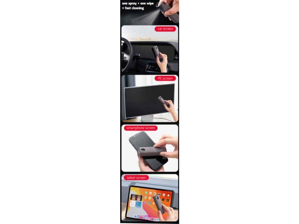 Swissten 2-in-1 Screen Cleaner 10ml with Microfiber Cloth – Grey – view 6