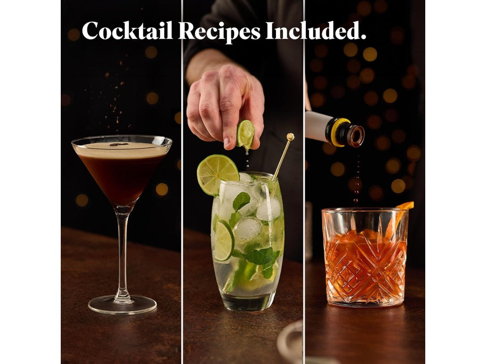VonShef Gold Cocktail Set 6-Piece Stainless Steel with 550ml Boston Shaker – Gold – view 6