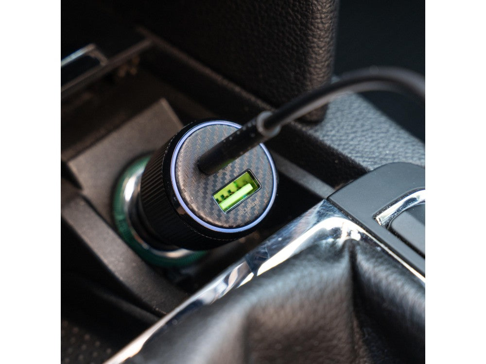 Swissten Car Charger 38W – PD 3.0 USB-C + QC 3.0 USB-A, with USB-C Cable, Black – view 6