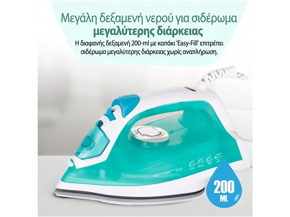 Emerio Steam Iron 2000W with Ceramic Soleplate, 17g/min Continuous Steam – view 6