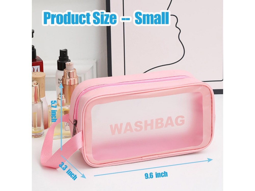 AJ Cosmetics & Accessories Travel Bag – Pink/Clear, 24.5x14.5x8.5cm – view 6