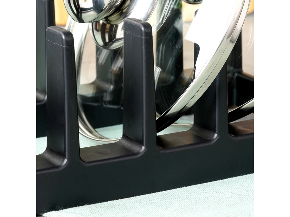Vilde Lid Organiser 28×15 cm – Vertical Storage for Up to 6 Lids, Black – view 6
