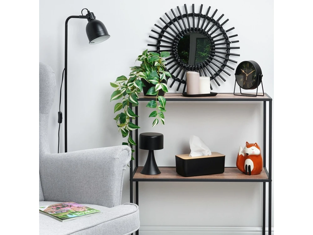 Vilde Tissue Box Holder 24×13×9.5 cm with Bamboo Lid – Matte Black – view 6