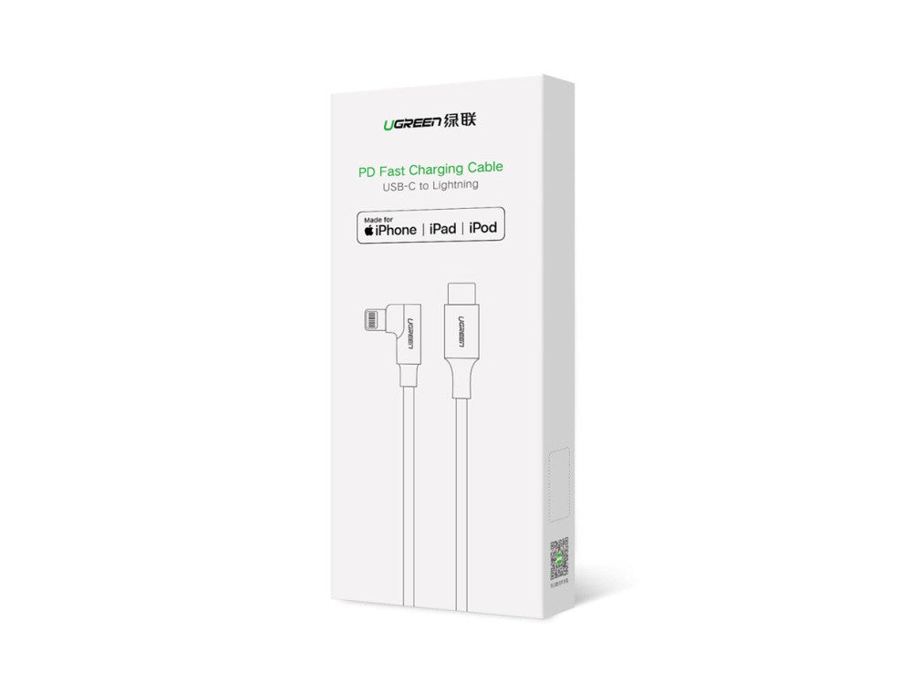 Ugreen Elbow 90° USB-C to Lightning Cable 1.5m – MFi, Nylon Braided, PD – view 6