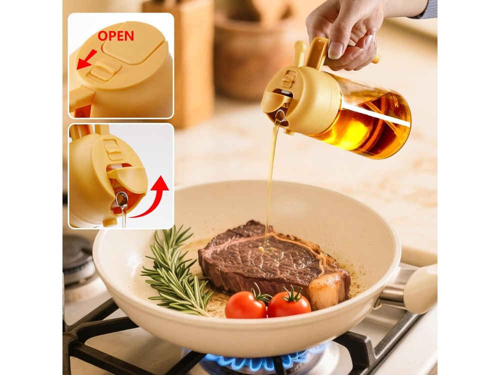 AJ Oil Sprayer for Cooking 470ml – Glass, BPA-Free, Orange – view 6