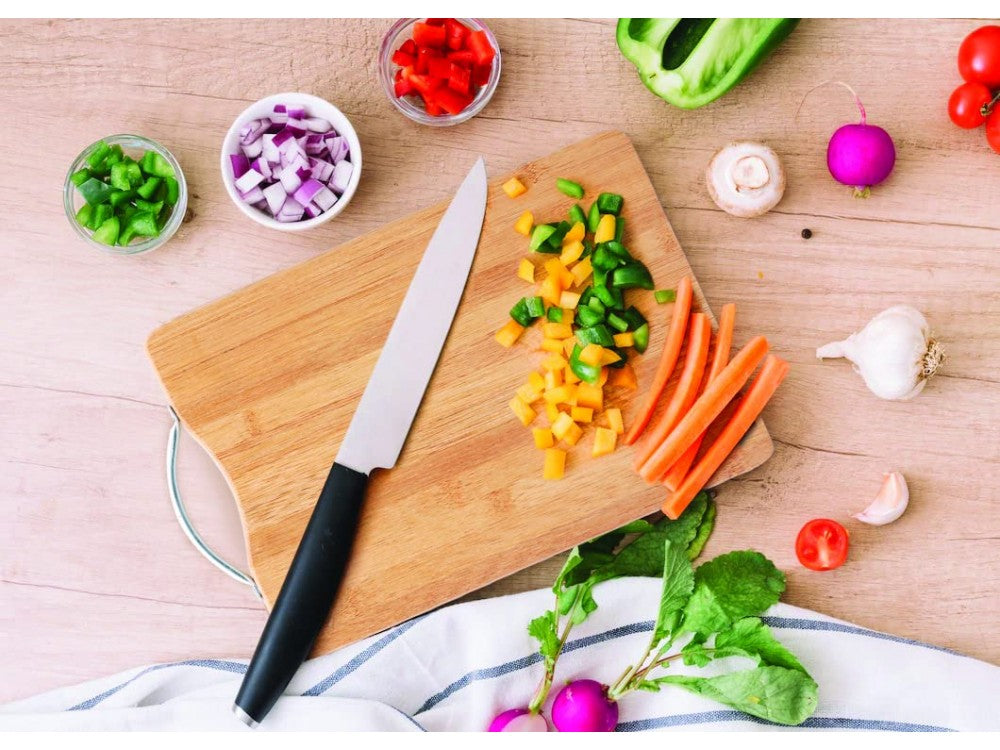 AJ Wooden Chopping Board – Bamboo, 2-in-1 Cut & Serve 45x32cm – view 6