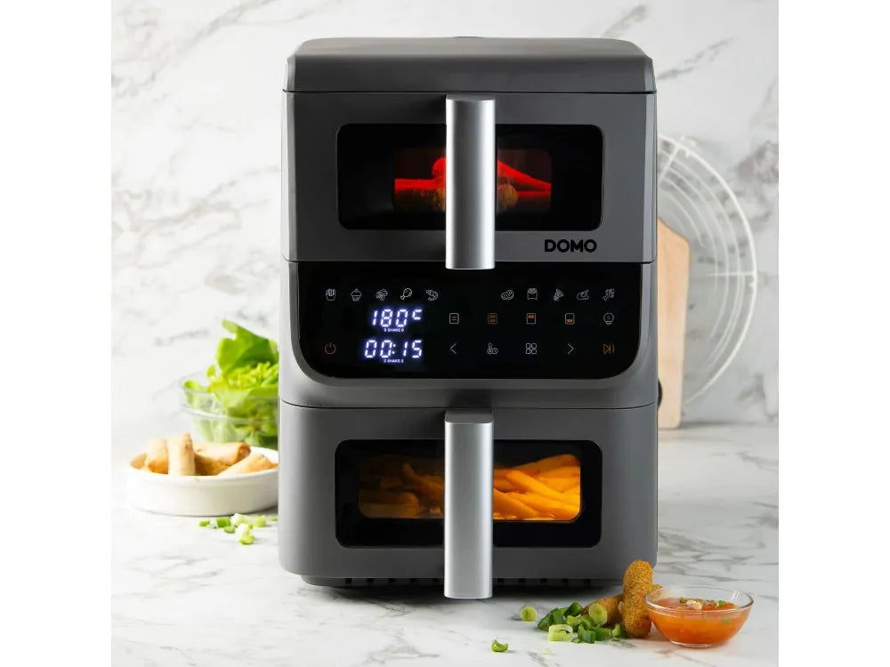 DOMO DO550FR Double Zone Air Fryer – Vertical 3.5L + 6.5L, Touchscreen, PFAS-Free – view 6