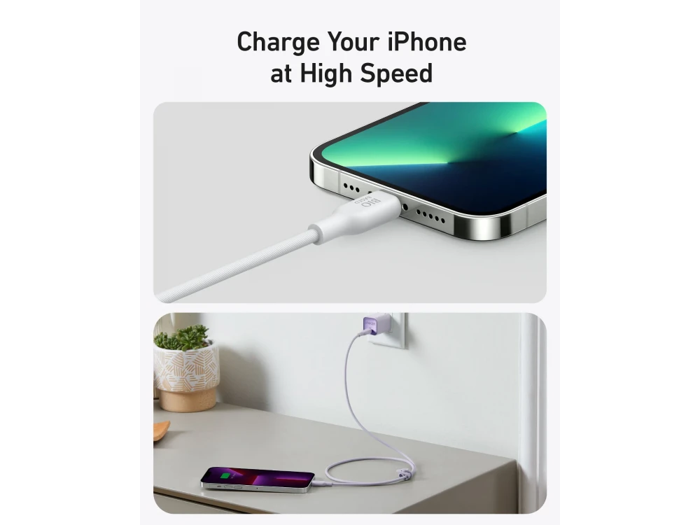 Anker 541 USB-C to Lightning Cable 0.9m – MFi Bio-Based, Aurora White, A80A1G21 – view 6