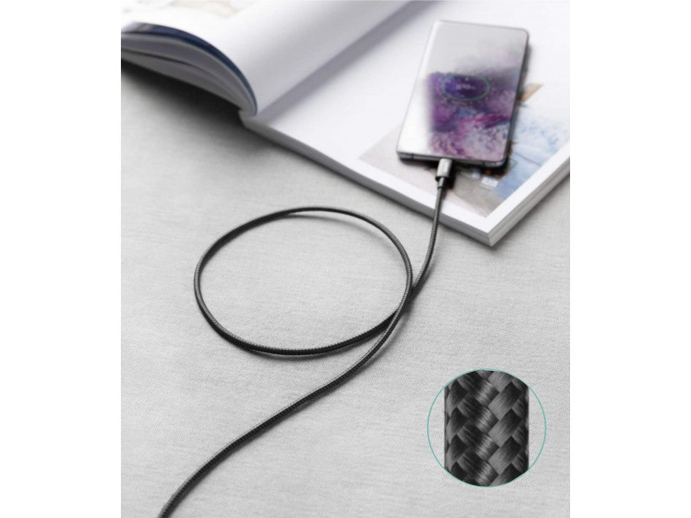 iPEAX Durable Textile USB-C to USB-C Cable 1m – Nylon Braided, Black – view 6