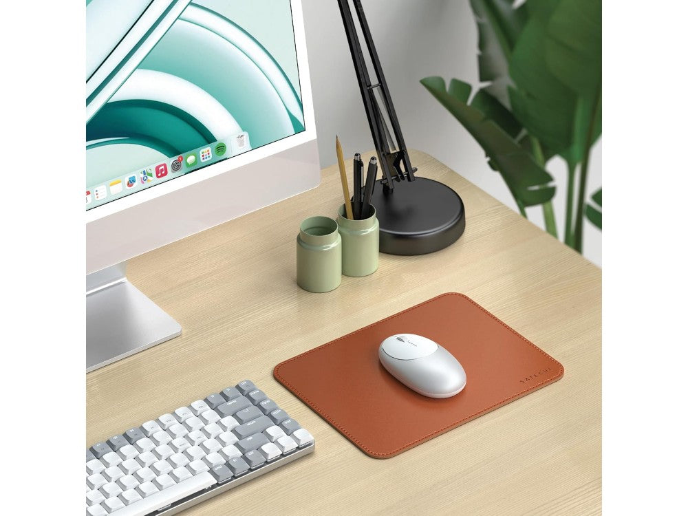 Satechi Premium Vegan Leather Desk & Mouse Pad 25 × 19 cm – Waterproof, Ergonomic, Brown – view 7