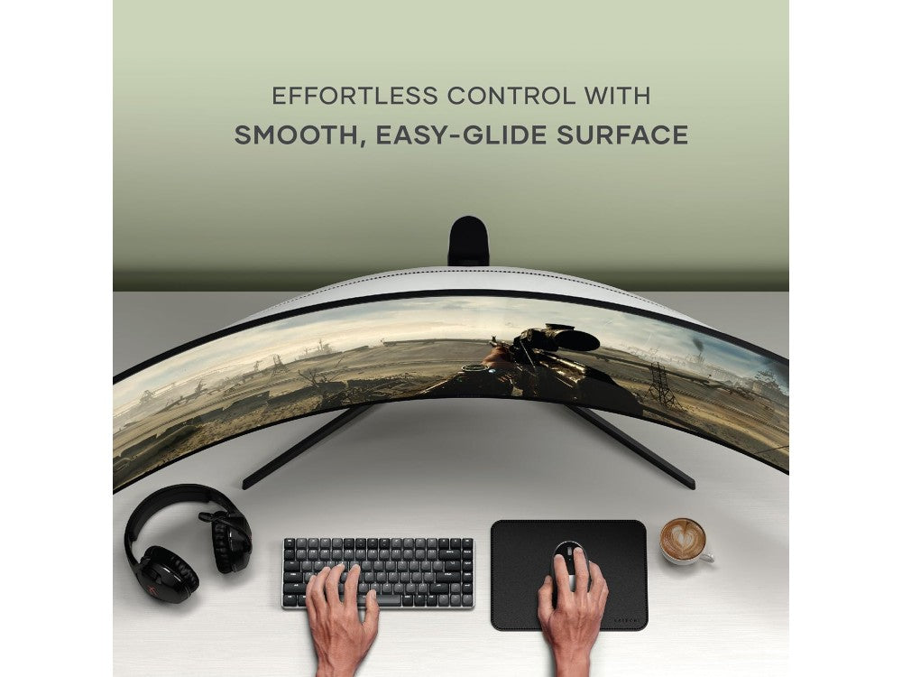 Satechi Premium Vegan Leather Desk & Mouse Pad 25 × 19 cm – Waterproof, Ergonomic, Black – view 7