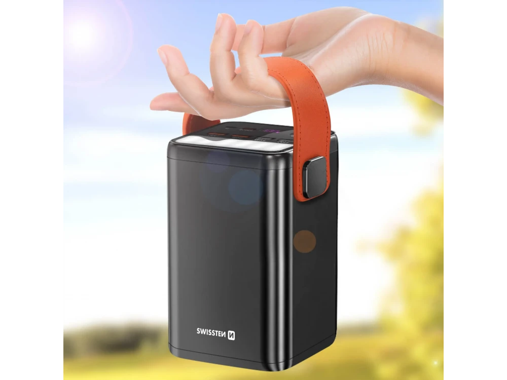 Swissten Power Line 60000 Power Bank 60000mAh 65W PD + QC3.0 + SCP – LCD Display, LED Flashlight – view 7