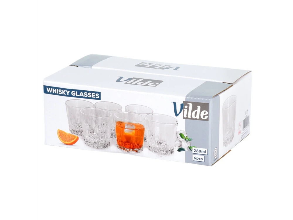 Vilde Whiskey Glasses Set of 6 × 280ml – Thick Glass – view 7