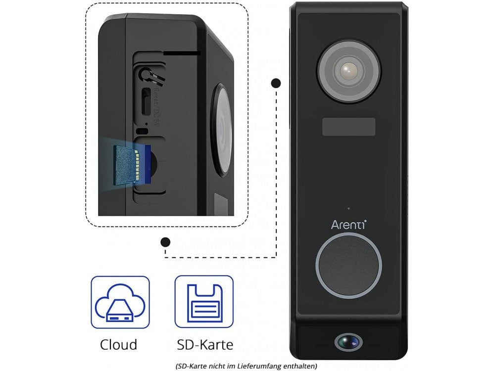Arenti P10 Wireless Dual Camera Doorbell 2K 3MP with Night Vision & 3-Month Battery – view 7