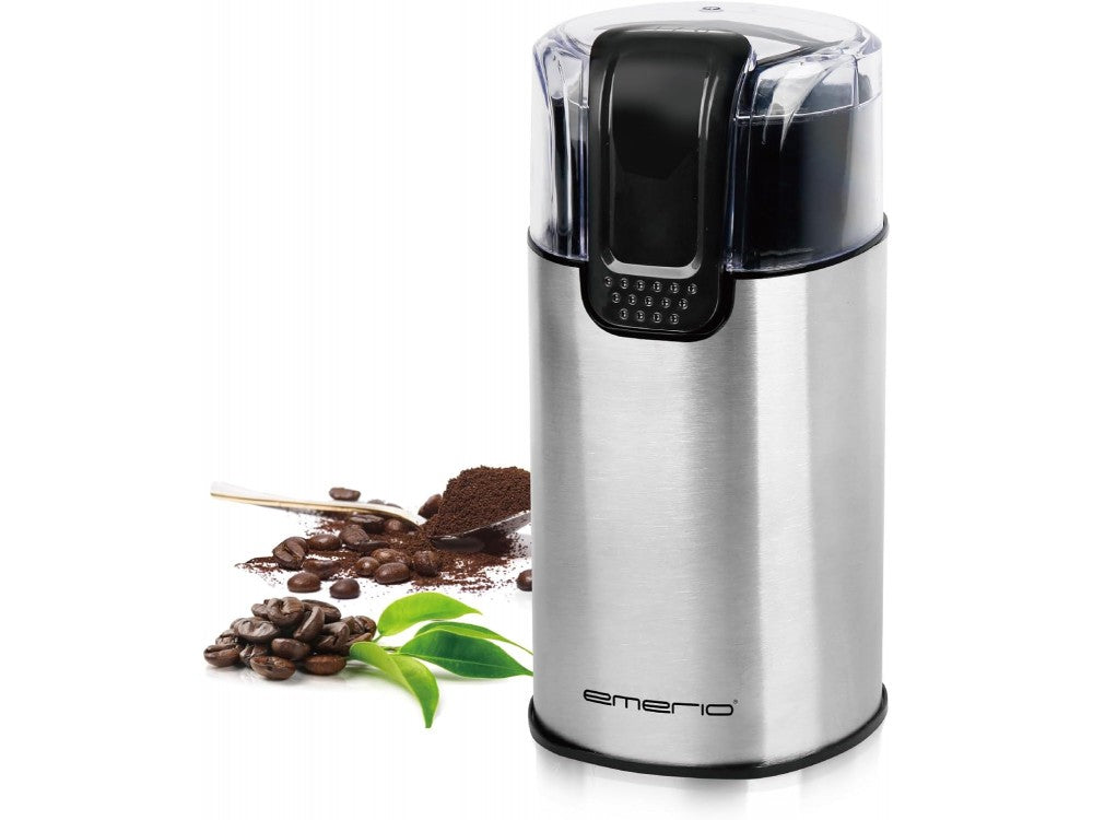 Emerio Electric Coffee Grinder 60g 150W – Stainless Steel Double Blade, Silver – view 7
