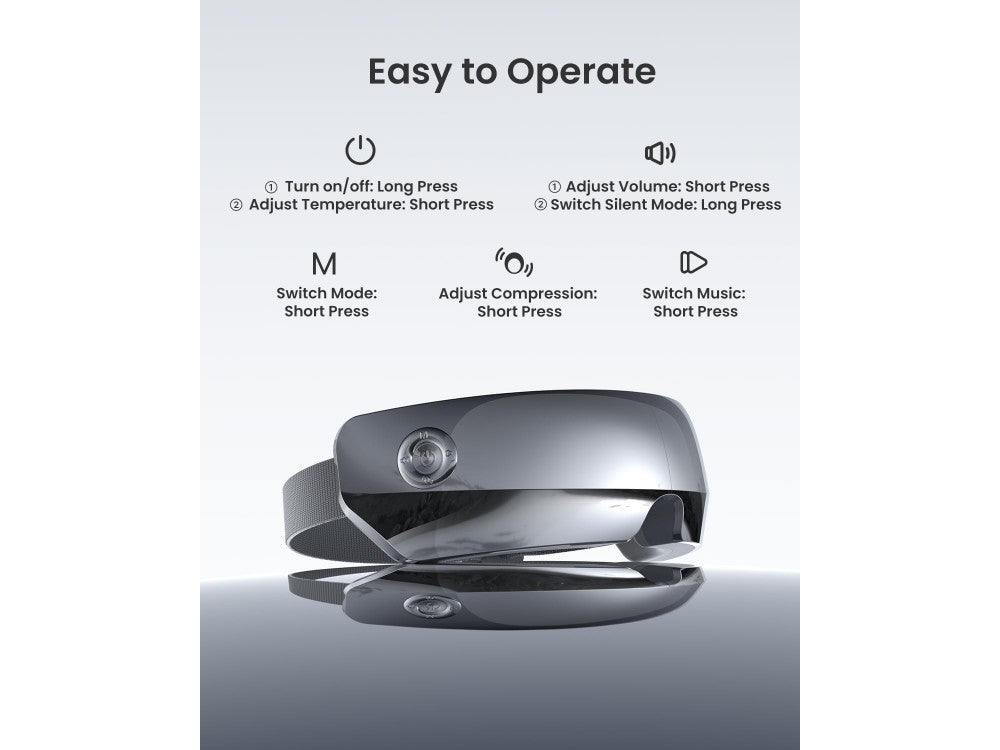 RENPHO Eyeris View Smart Eye Massager – Vision Window, Heat & Compression, Bluetooth Music – view 7