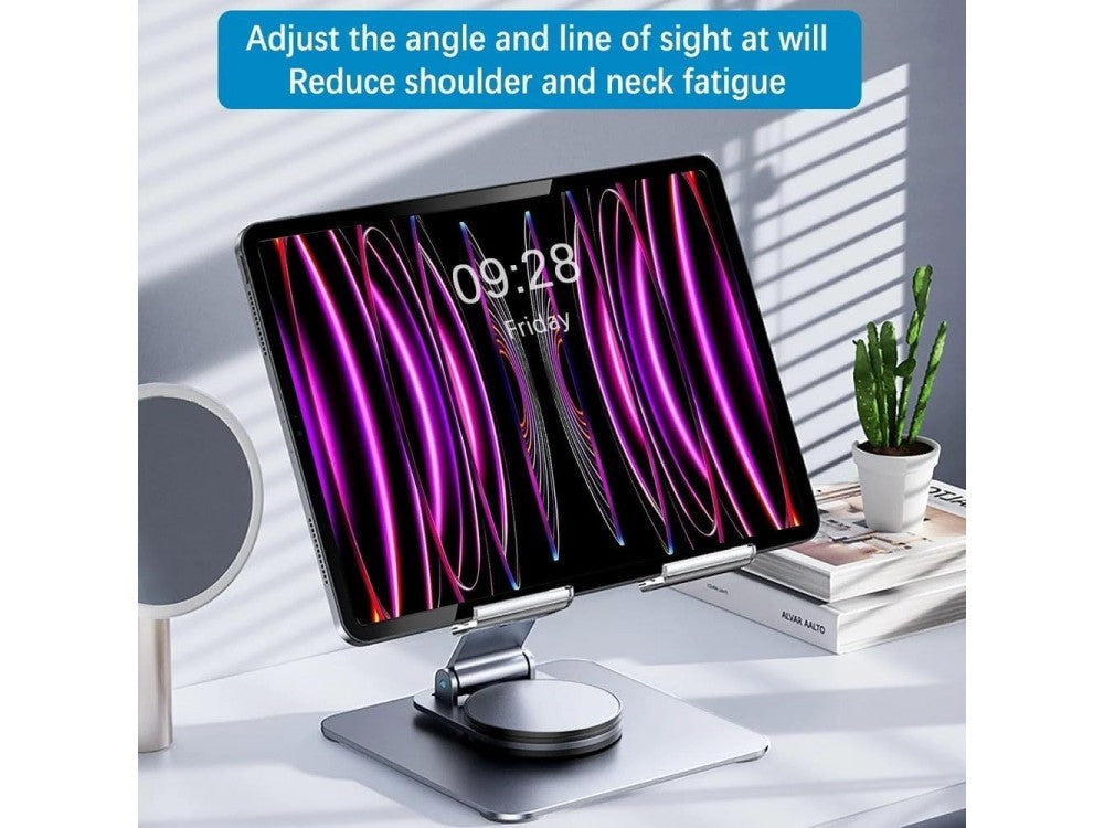 AJ Ergonomic Folding Laptop/Tablet Stand – Aluminum, 360° Rotation, up to 12" – view 7
