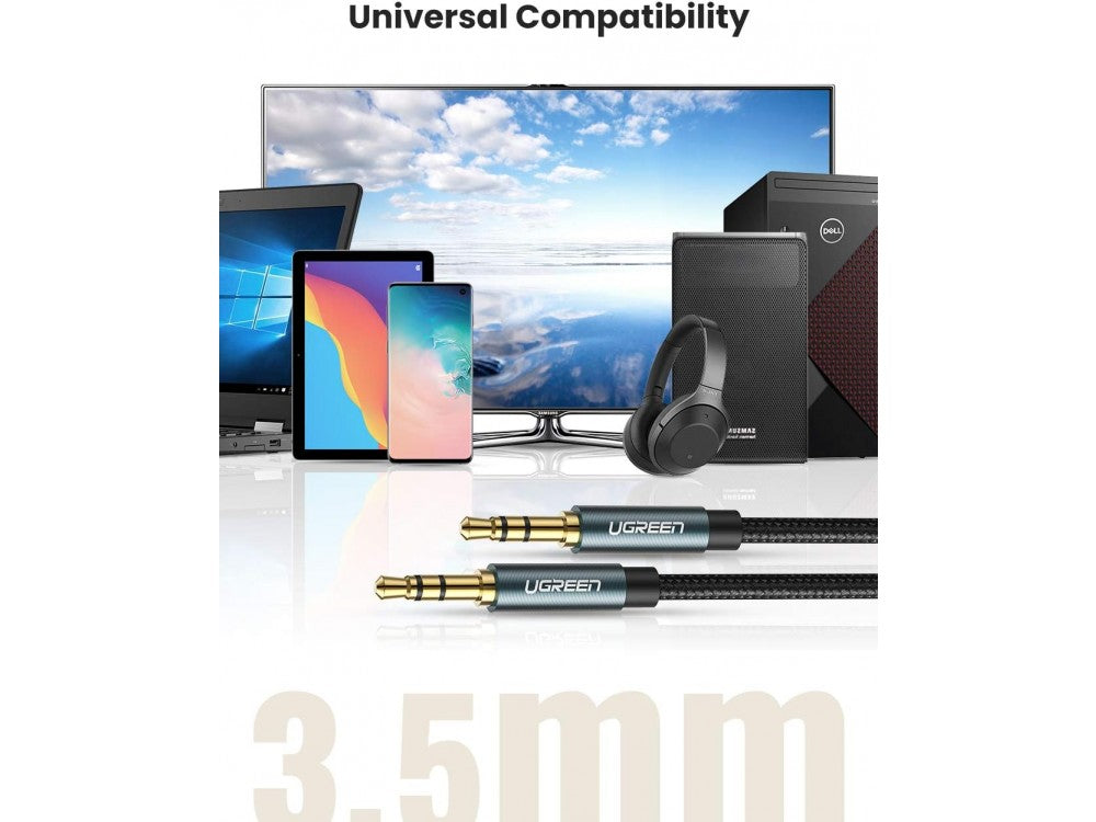 Ugreen 3.5mm AUX Audio Cable 1m – Gold-Plated, Nylon Braided, Blue – view 7
