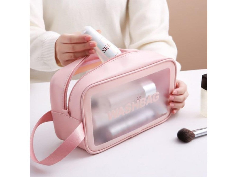 AJ Cosmetics & Accessories Travel Bag – Pink/Clear, 24.5x14.5x8.5cm – view 7
