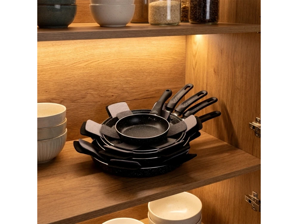 Vilde Pan Protector Felt Set 6-Pack – 3 Sizes for Cookware Stacking – view 7