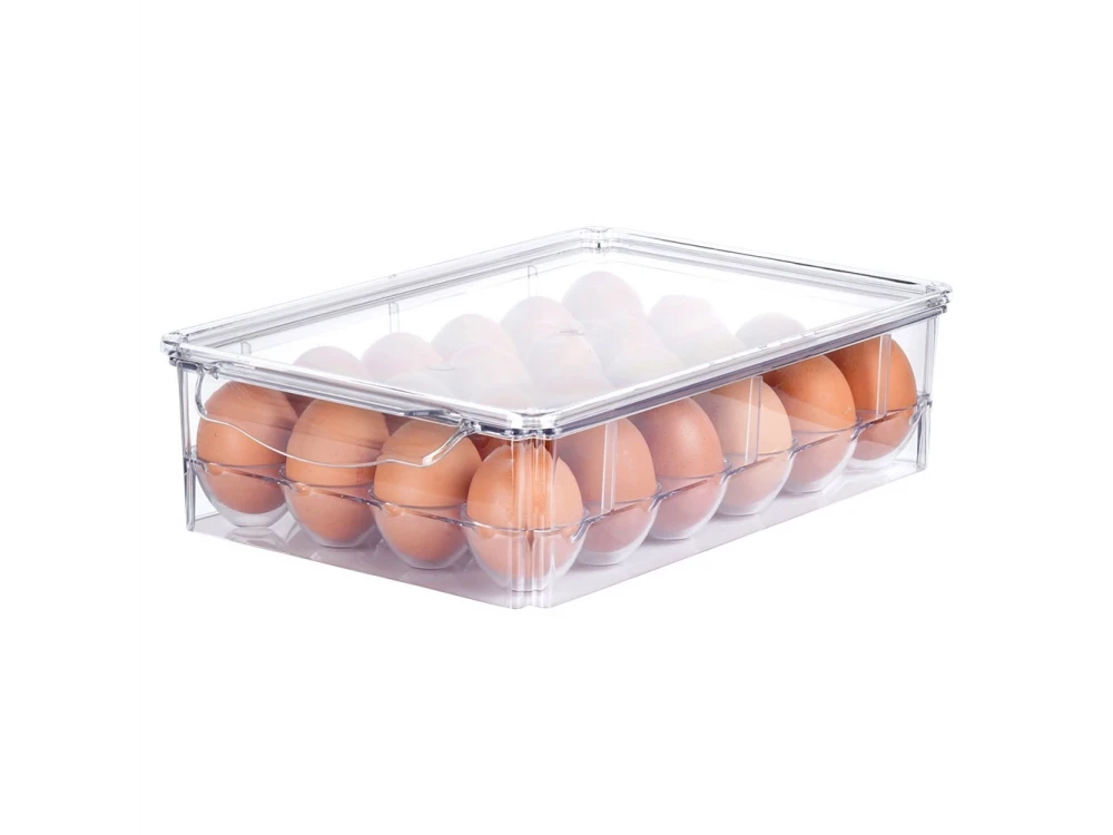 Vilde Egg Holder for 24 Eggs – Stackable Fridge Organizer with Lid – view 7