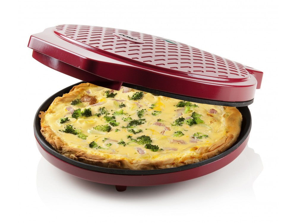 DOMO My Express Pizza Maker 1450W – 30cm Cast Iron, Red – view 7