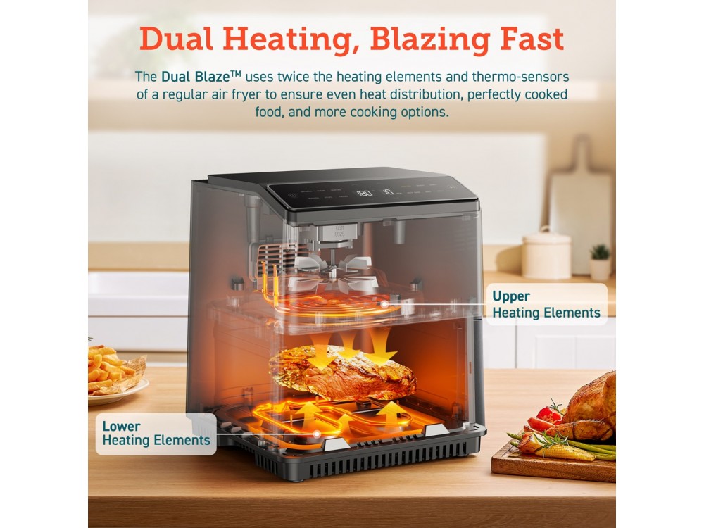 Cosori Dual Blaze Pro Smart Air Fryer XXL 6.4L – 2 Heating Elements, 360° ThermoIQ, App & Alexa – view 7